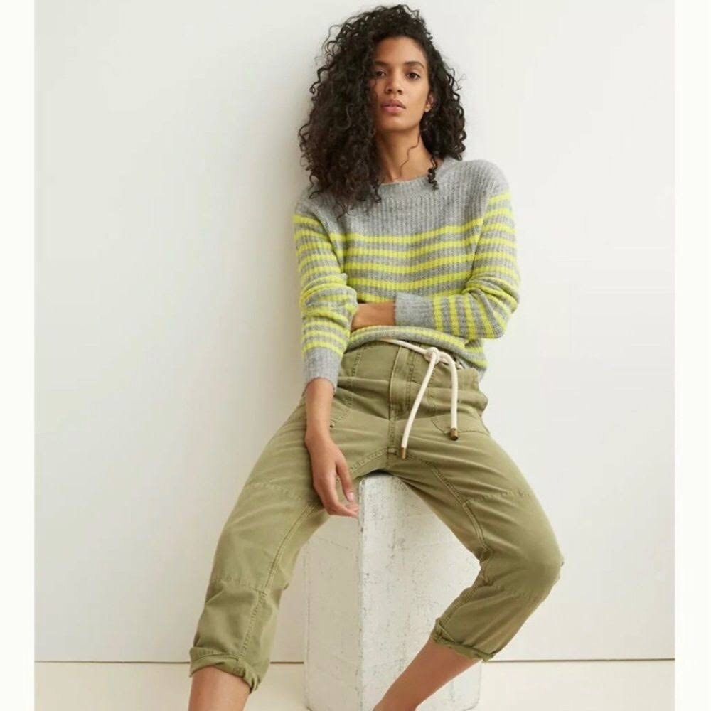 Anthropologie Desta Neon Stripe Sweater